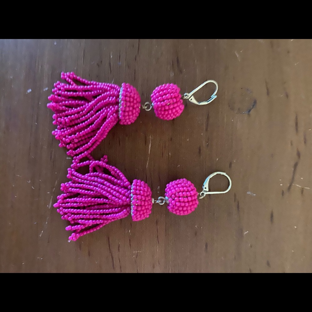 Pink J. Crew earrings